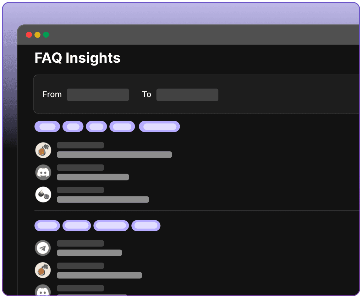 Pluno analytics dashboard displaying trend insights to help support teams track performance and customer engagement over time.